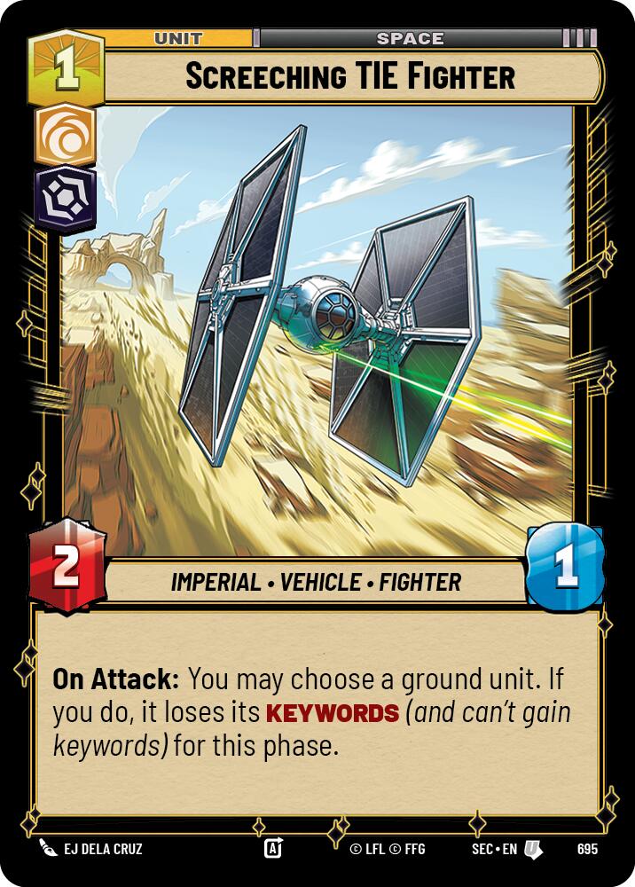 Screeching TIE Fighter (695) (Foil) (695) [Secrets of Power] | Odin's Place