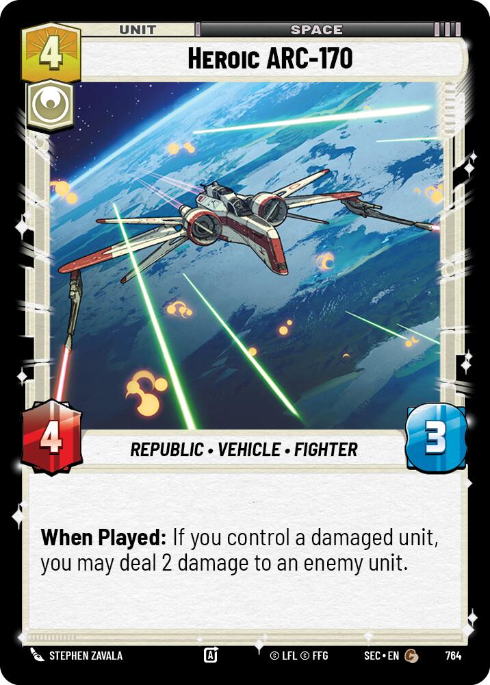 Heroic ARC-170 (764) (Foil) (764) [Secrets of Power] | Odin's Place