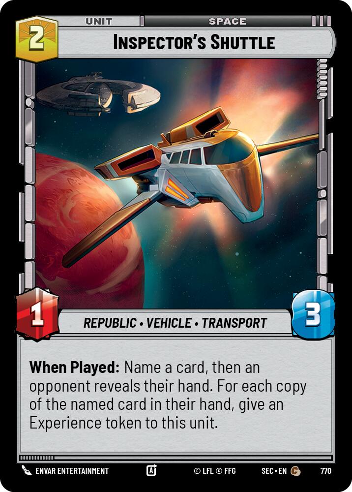 Inspector's Shuttle (770) (Foil) (770) [Secrets of Power] | Odin's Place