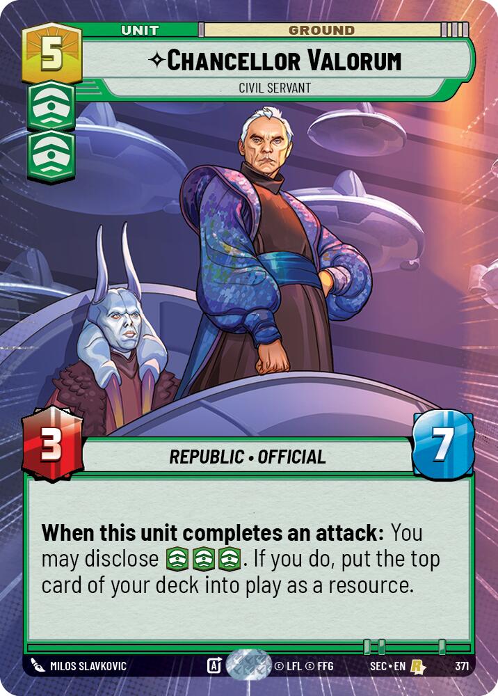 Chancellor Valorum - Civil Servant (Hyperspace) (371) (371) [Secrets of Power] | Odin's Place