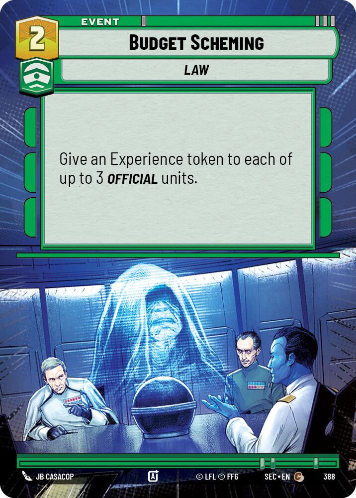 Budget Scheming (388) (Hyperspace) (388) [Secrets of Power] | Odin's Place