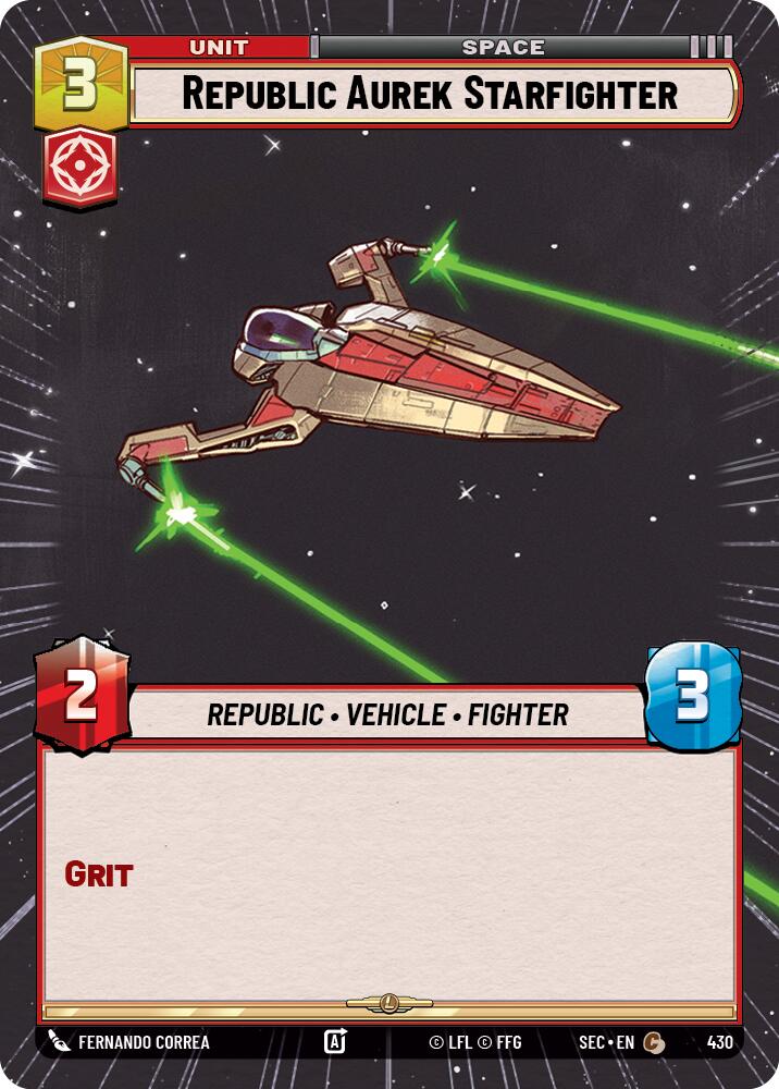 Republic Aurek Starfighter (430) (Hyperspace) (430) [Secrets of Power] | Odin's Place