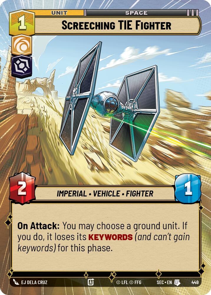 Screeching TIE Fighter (449) (Hyperspace) (449) [Secrets of Power] | Odin's Place