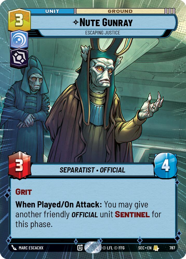 Nute Gunray - Escaping Justice (Hyperspace Foil) (787) (787) [Secrets of Power] | Odin's Place