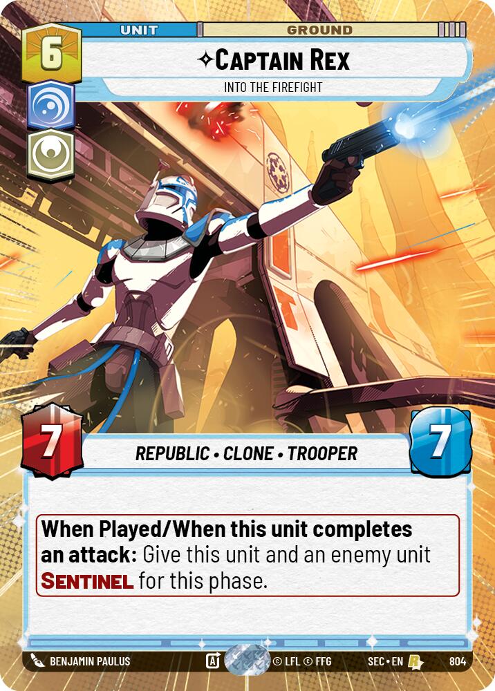 Captain Rex - Into the Firefight (Hyperspace Foil) (804) (804) [Secrets of Power] | Odin's Place