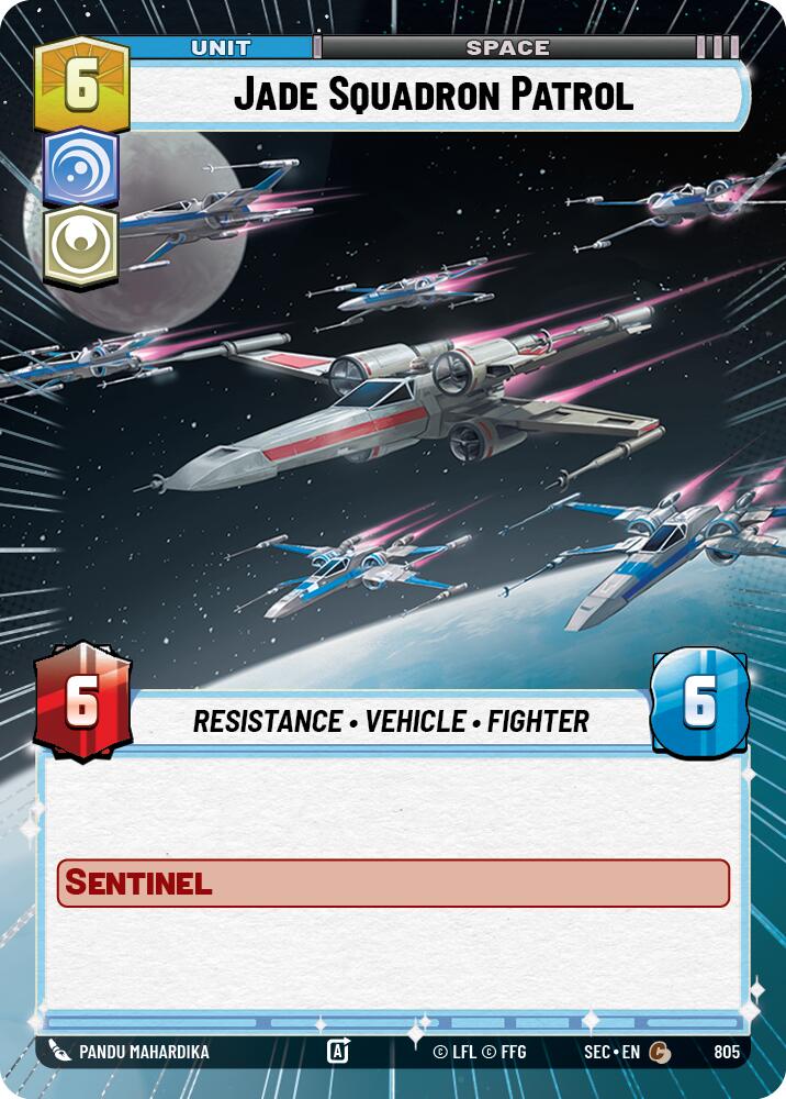 Jade Squadron Patrol (805) (Hyperspace Foil) (805) [Secrets of Power] | Odin's Place