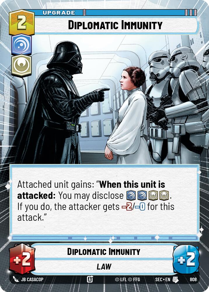 Diplomatic Immunity (808) (Hyperspace Foil) (808) [Secrets of Power] | Odin's Place
