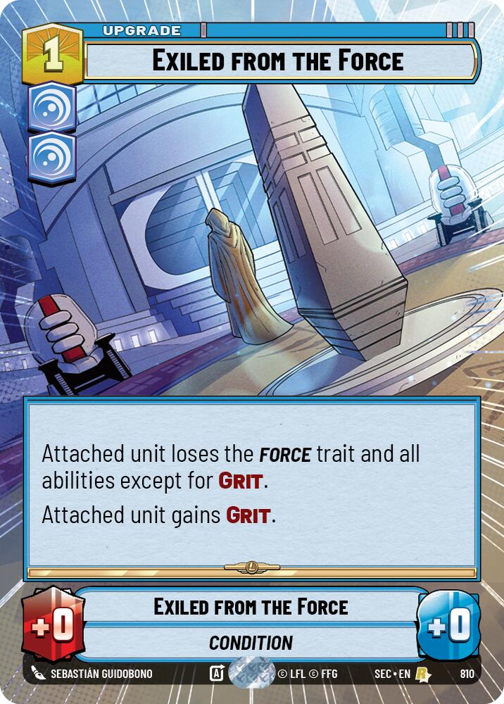 Exiled from the Force (810) (Hyperspace Foil) (810) [Secrets of Power] | Odin's Place