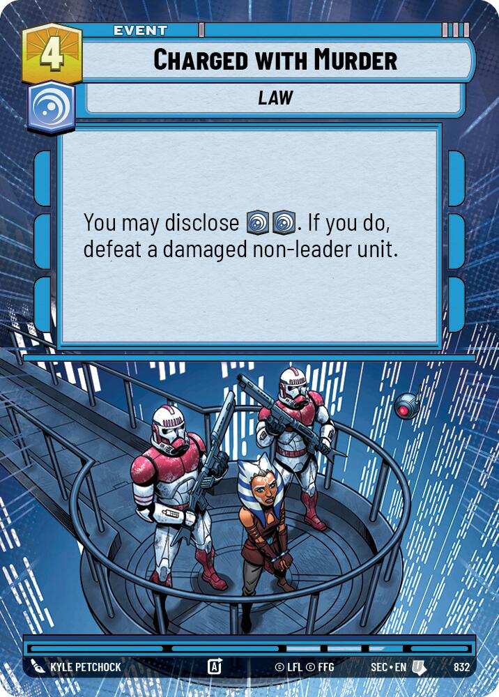 Charged with Murder (832) (Hyperspace Foil) (832) [Secrets of Power] | Odin's Place