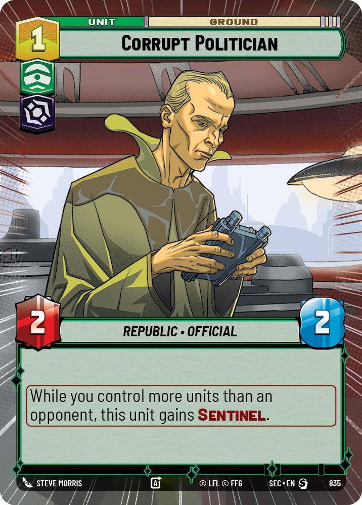 Corrupt Politician (835) (Hyperspace Foil) (835) [Secrets of Power] | Odin's Place