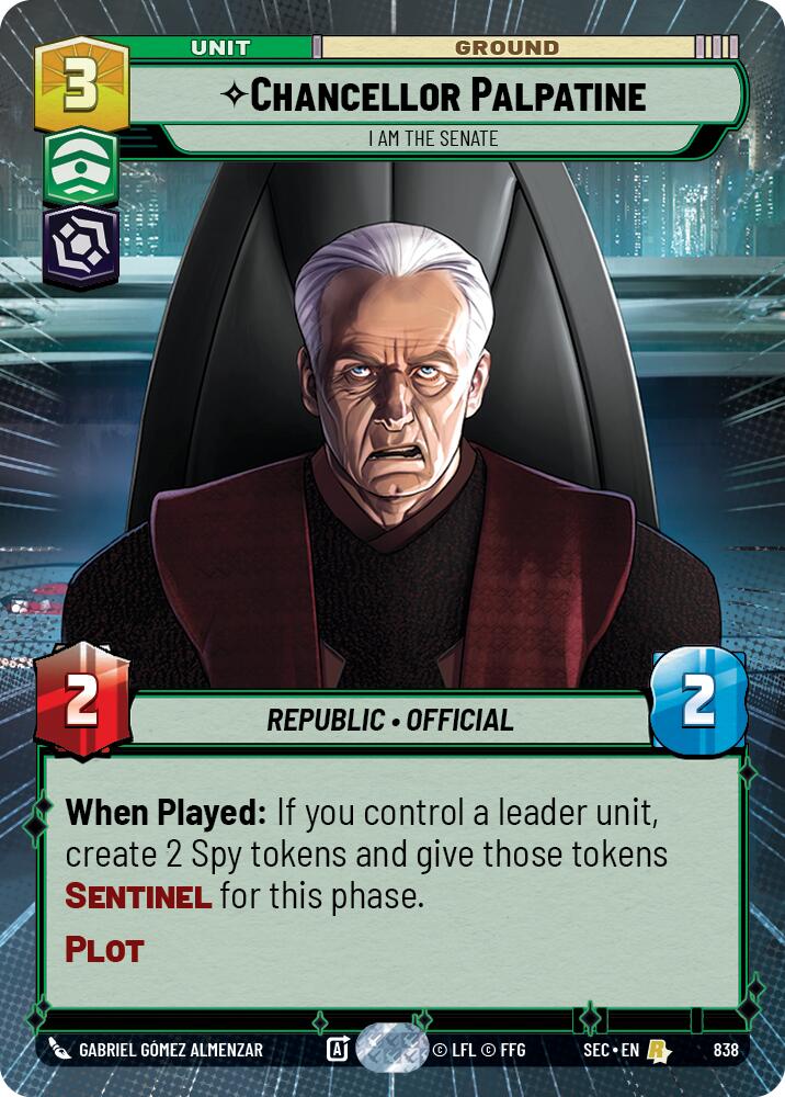 Chancellor Palpatine - I Am the Senate (Hyperspace Foil) (838) (838) [Secrets of Power] | Odin's Place