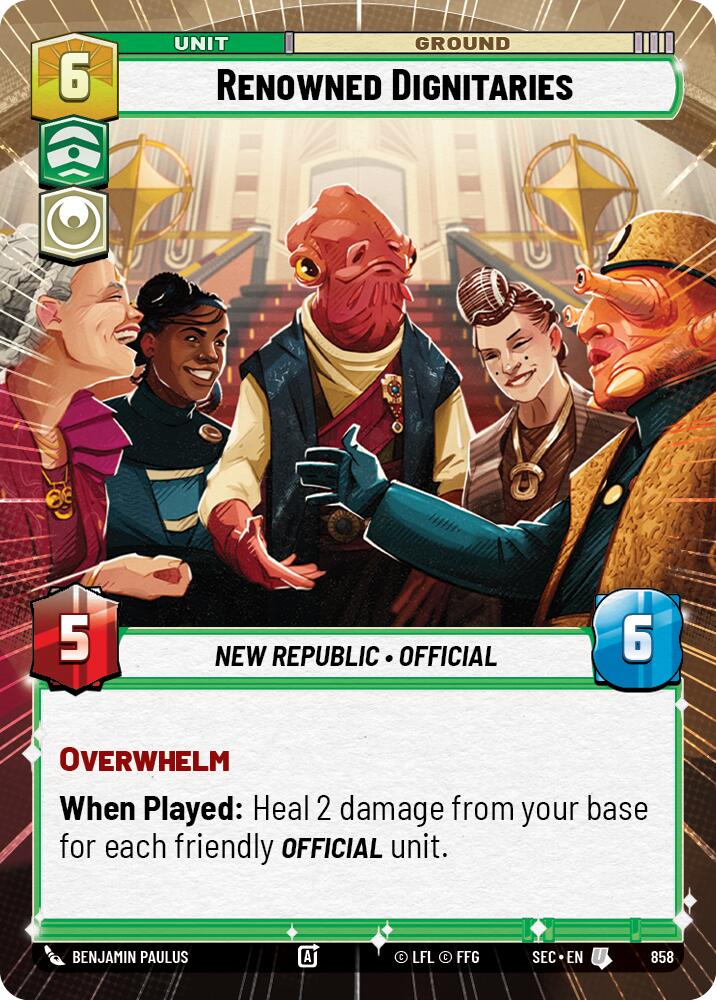 Renowned Dignitaries (858) (Hyperspace Foil) (858) [Secrets of Power] | Odin's Place