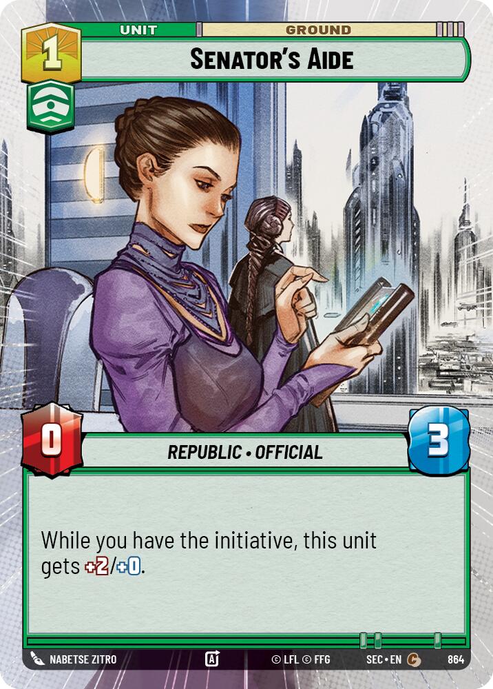 Senator's Aide (864) (Hyperspace Foil) (864) [Secrets of Power] | Odin's Place