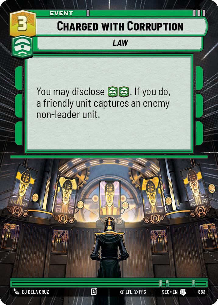Charged with Corruption (883) (Hyperspace Foil) (883) [Secrets of Power] | Odin's Place