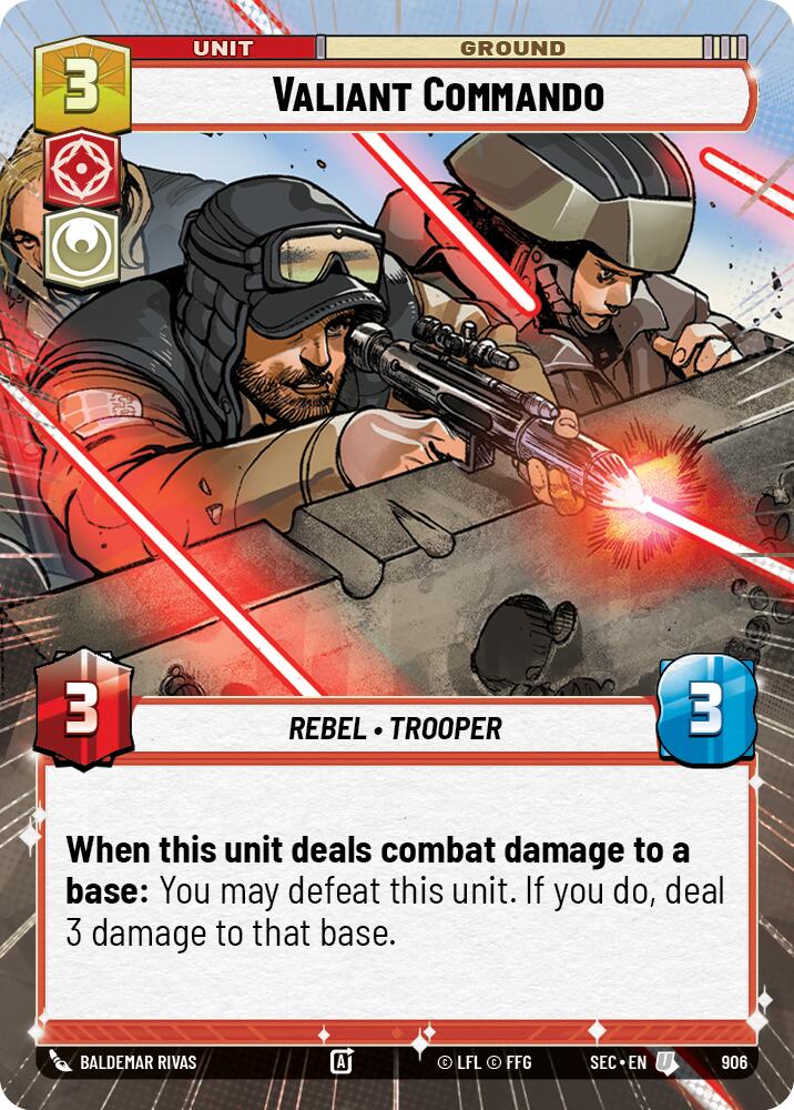 Valiant Commando (906) (Hyperspace Foil) (906) [Secrets of Power] | Odin's Place