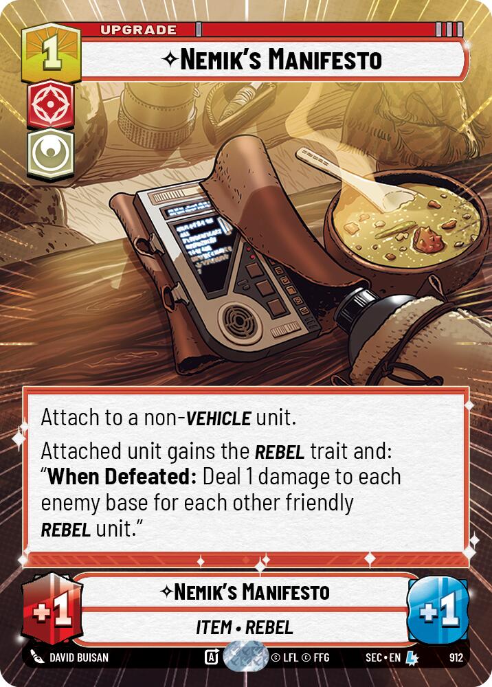 Nemik's Manifesto (912) (Hyperspace Foil) (912) [Secrets of Power] | Odin's Place