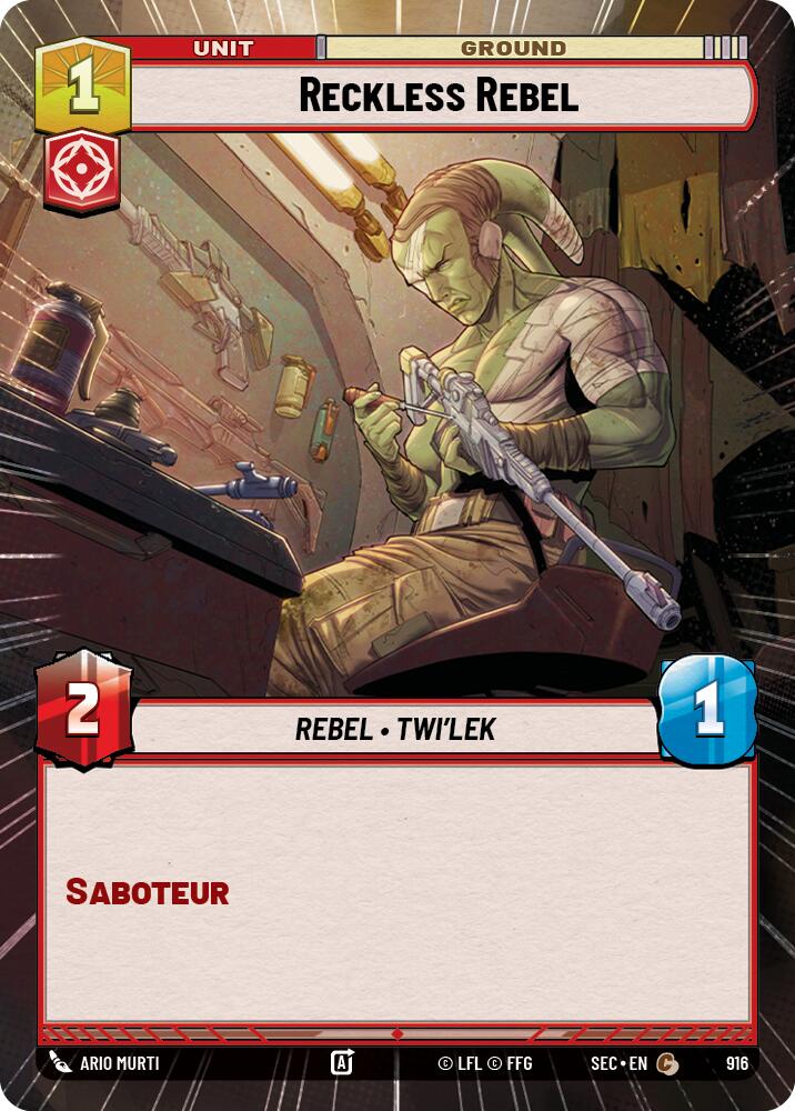 Reckless Rebel (916) (Hyperspace Foil) (916) [Secrets of Power] | Odin's Place