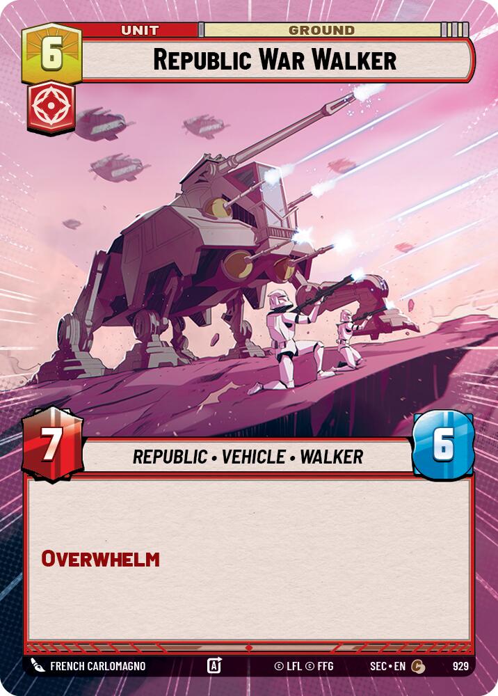 Republic War Walker (929) (Hyperspace Foil) (929) [Secrets of Power] | Odin's Place
