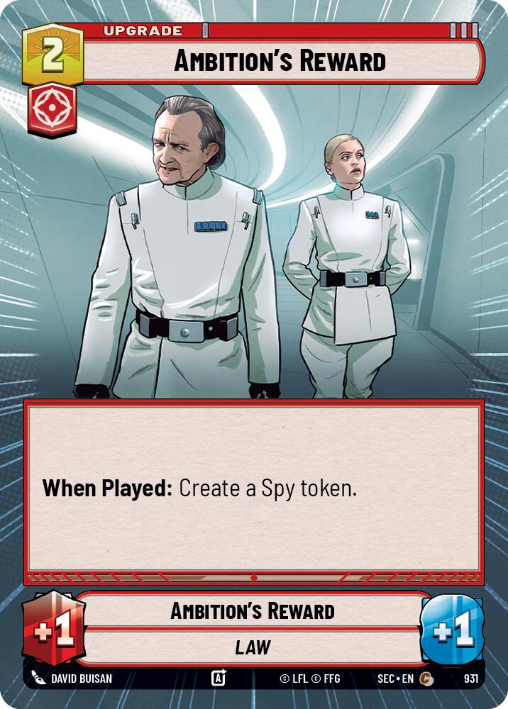 Ambition's Reward (931) (Hyperspace Foil) (931) [Secrets of Power] | Odin's Place