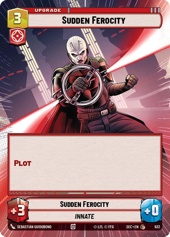 Sudden Ferocity (932) (Hyperspace Foil) (932) [Secrets of Power] | Odin's Place