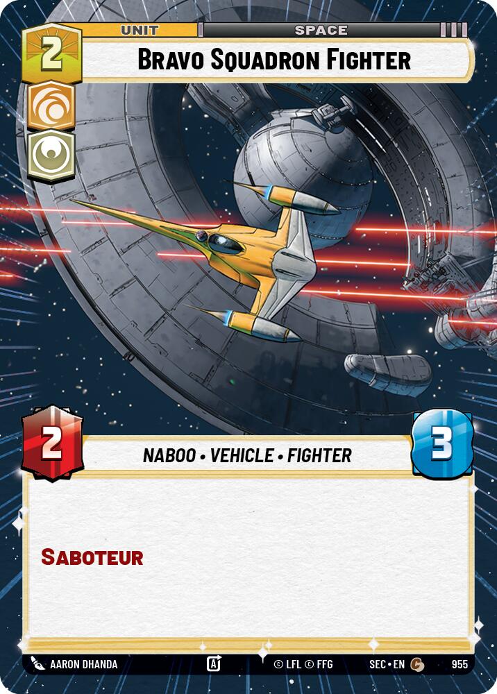 Bravo Squadron Fighter (955) (Hyperspace Foil) (955) [Secrets of Power] | Odin's Place