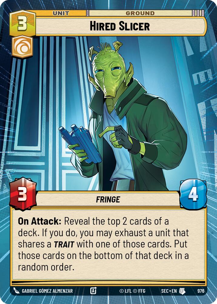 Hired Slicer (976) (Hyperspace Foil) (976) [Secrets of Power] | Odin's Place