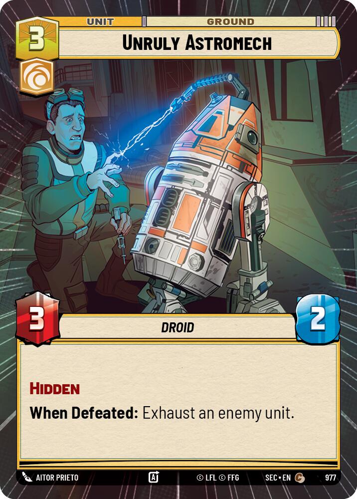 Unruly Astromech (977) (Hyperspace Foil) (977) [Secrets of Power] | Odin's Place