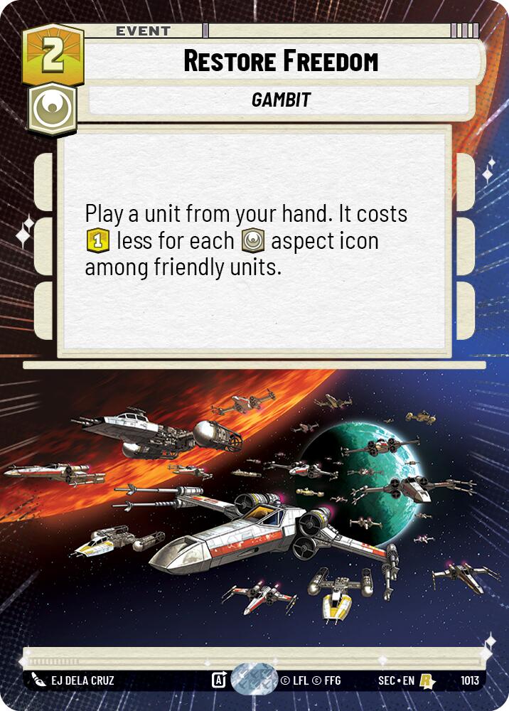 Restore Freedom (1013) (Hyperspace Foil) (1013) [Secrets of Power] | Odin's Place