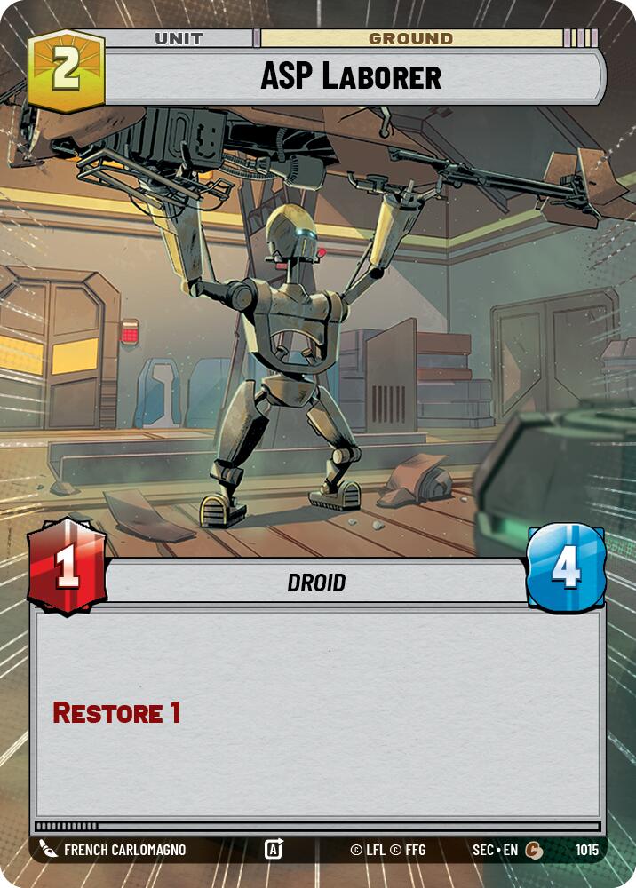 ASP Laborer (1015) (Hyperspace Foil) (1015) [Secrets of Power] | Odin's Place