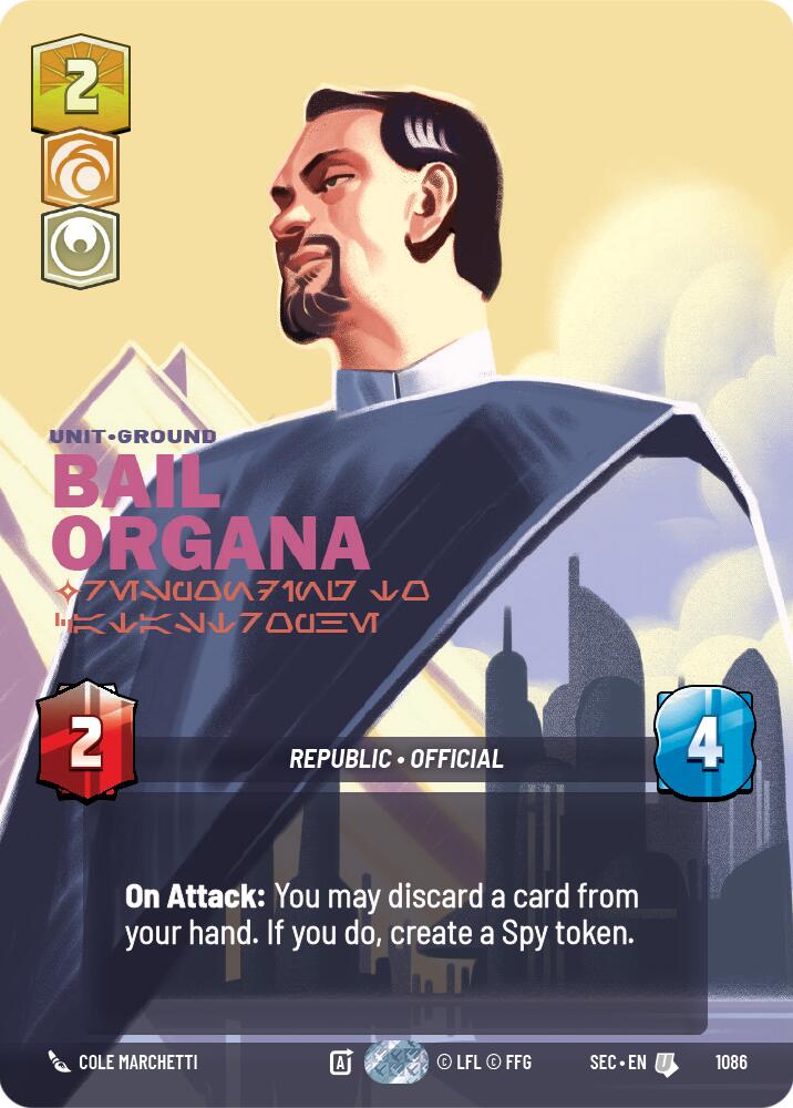 Bail Organa - Responding to Catastrophe (Prestige Foil) (1086) (1086) [Secrets of Power] | Odin's Place