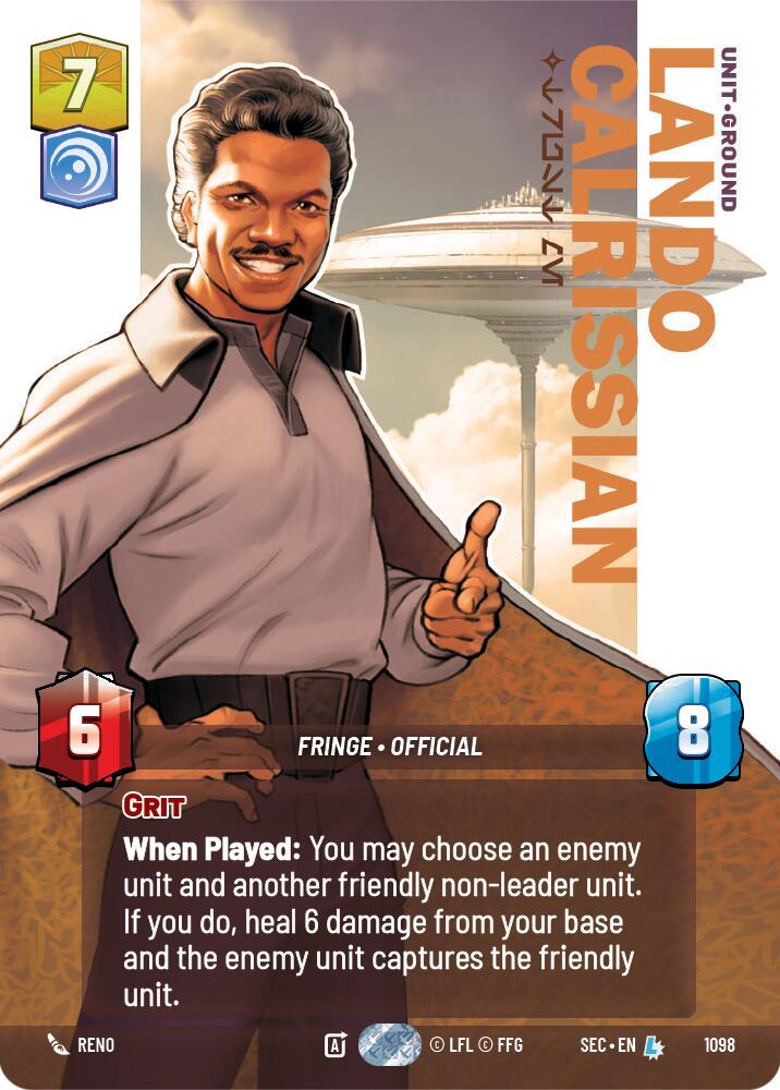 Lando Calrissian - Trust Me (Prestige Foil) (1098) (1098) [Secrets of Power] | Odin's Place