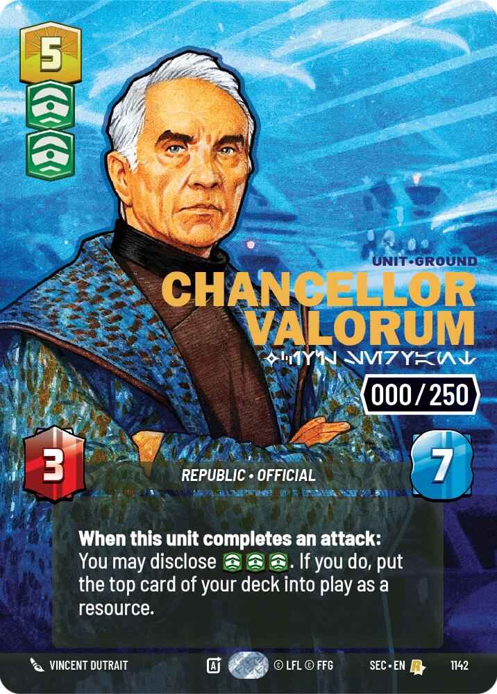 Chancellor Valorum - Civil Servant (Serialized) (1142) (1142) [Secrets of Power] | Odin's Place
