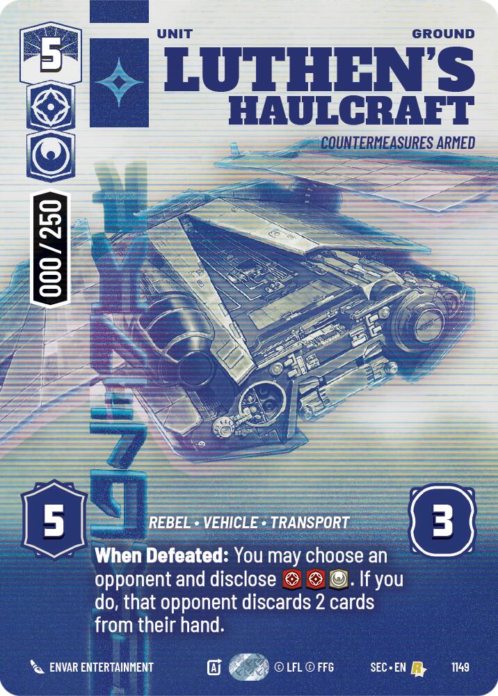 Luthen's Haulcraft - Countermeasures Armed (Serialized) (1149) (1149) [Secrets of Power] | Odin's Place
