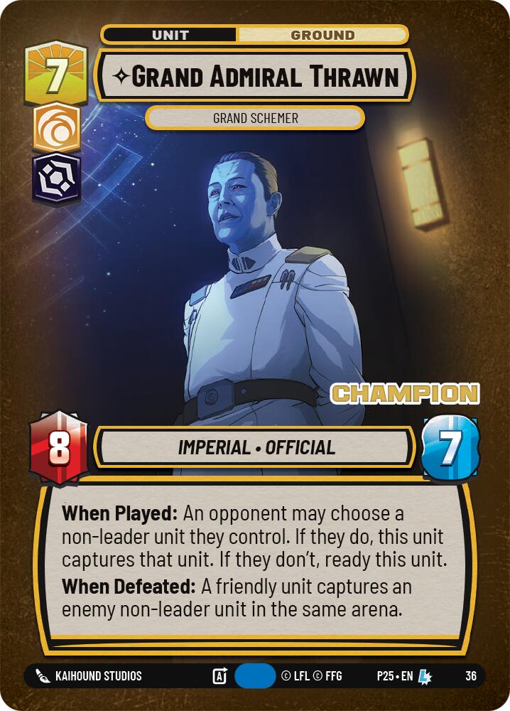 Grand Admiral Thrawn - Grand Schemer (Champion) (36) (36) [Secrets of Power: Weekly Play] | Odin's Place