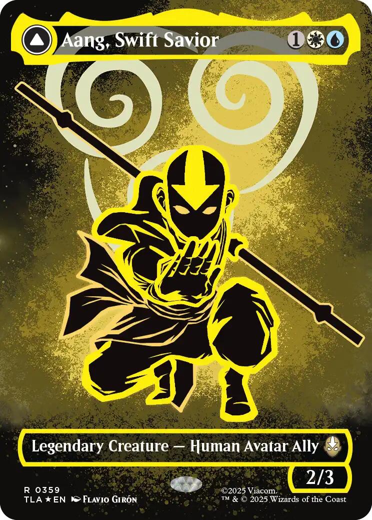 Aang, Swift Savior (Borderless) (Neon Ink Foil) [Avatar: The Last Airbender] | Odin's Place