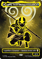Aang, Swift Savior (Borderless) (Neon Ink Foil) [Avatar: The Last Airbender] | Odin's Place