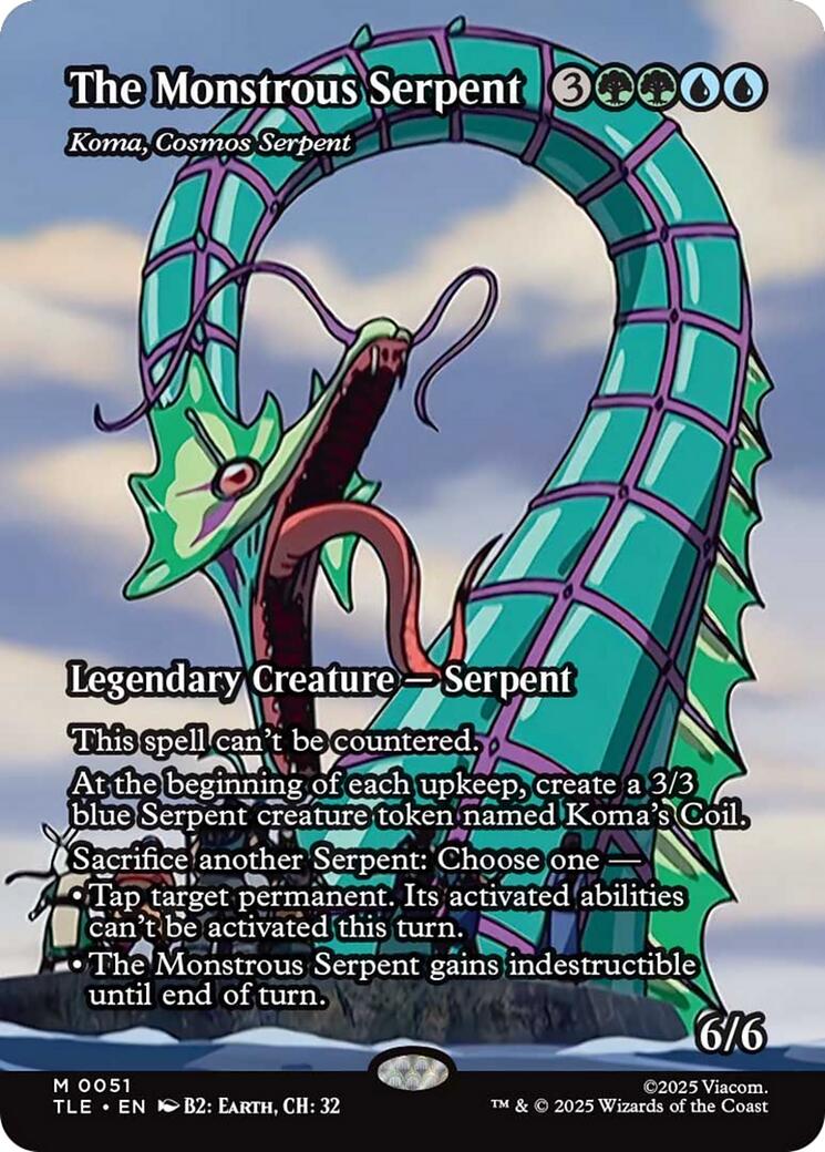 The Monstrous Serpent - Koma, Cosmos Serpent (Borderless) [Avatar: The Last Airbender: Eternal-Legal] | Odin's Place