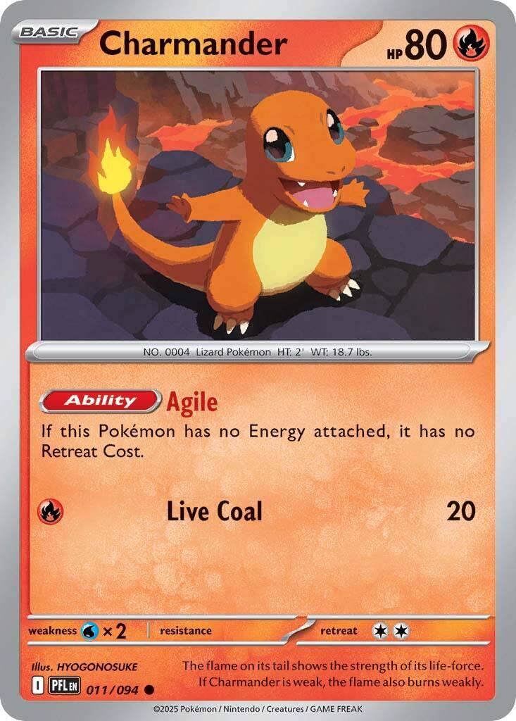 Charmander (011/094) [Mega Evolution: Phantasmal Flames] | Odin's Place