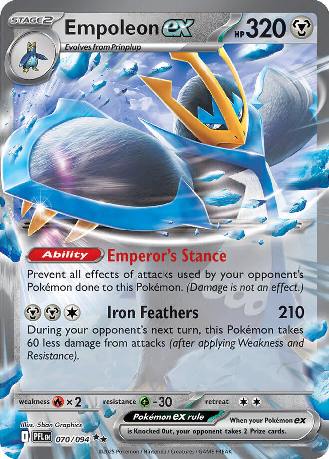 Empoleon ex (070/094) [Mega Evolution: Phantasmal Flames] | Odin's Place