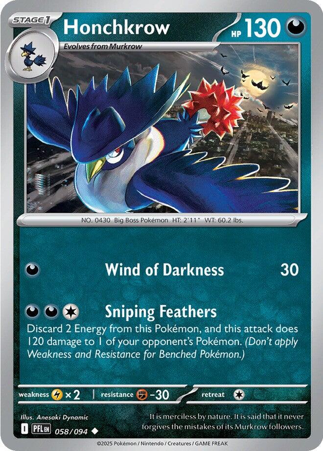 Honchkrow (058/094) [Mega Evolution: Phantasmal Flames] | Odin's Place