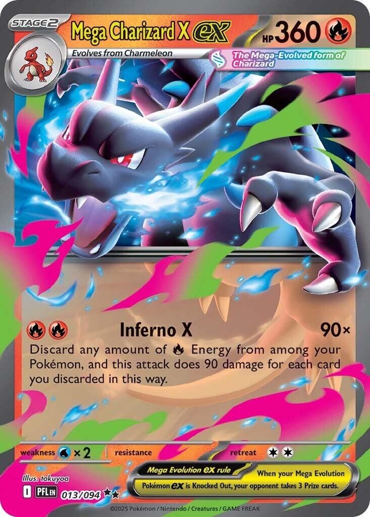 Mega Charizard X ex (013/094) [Mega Evolution: Phantasmal Flames] | Odin's Place