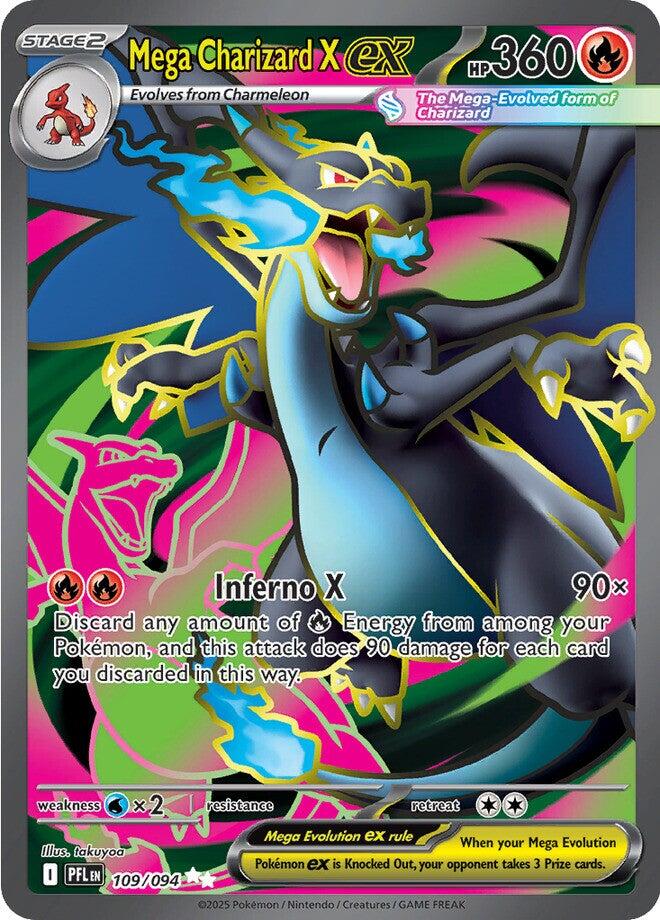 Mega Charizard X ex (109/094) [Mega Evolution: Phantasmal Flames] | Odin's Place