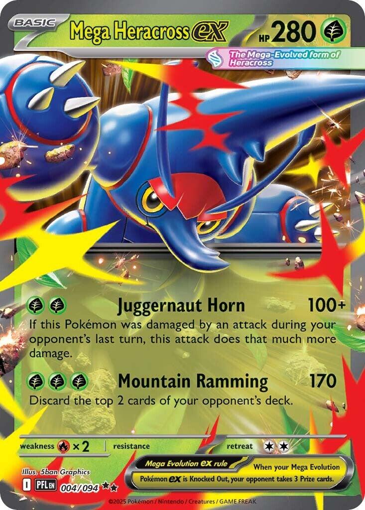 Mega Heracross ex (004/094) [Mega Evolution: Phantasmal Flames] | Odin's Place