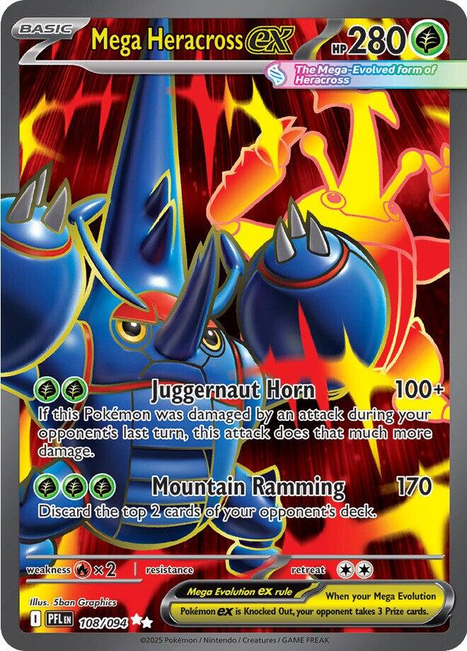 Mega Heracross ex (108/094) [Mega Evolution: Phantasmal Flames] | Odin's Place