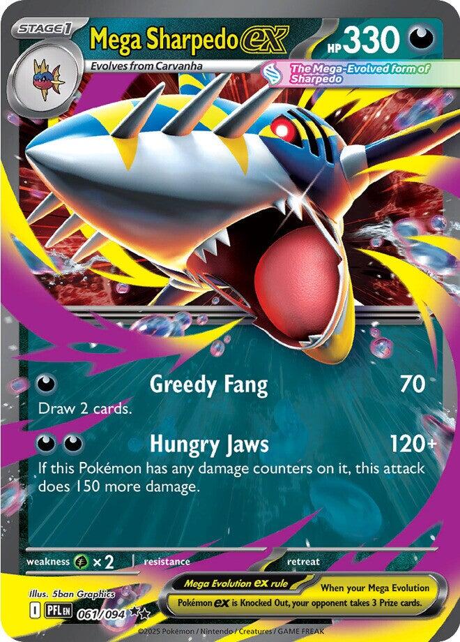 Mega Sharpedo ex (061/094) [Mega Evolution: Phantasmal Flames] | Odin's Place