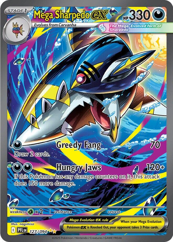 Mega Sharpedo ex (127/094) [Mega Evolution: Phantasmal Flames] | Odin's Place