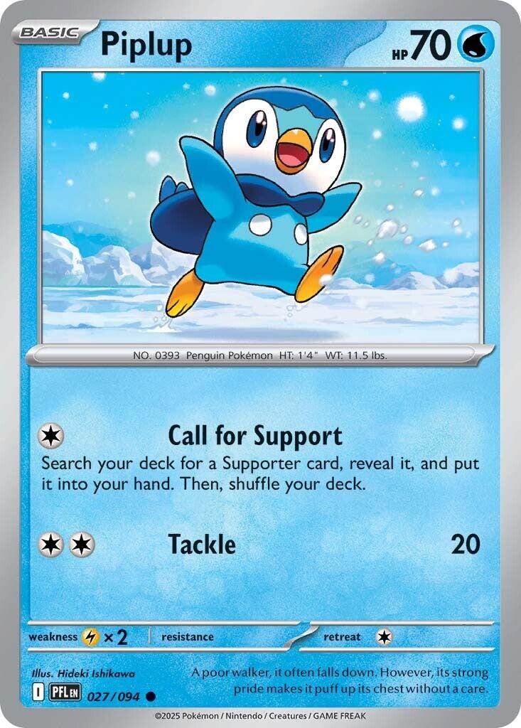 Piplup (027/094) [Mega Evolution: Phantasmal Flames] | Odin's Place