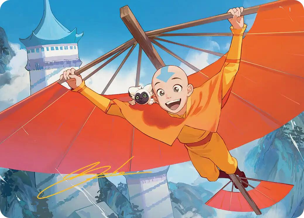 Aang, the Last Airbender Art Card (Gold-Stamped Signature) [Avatar: The Last Airbender Art Series] | Odin's Place