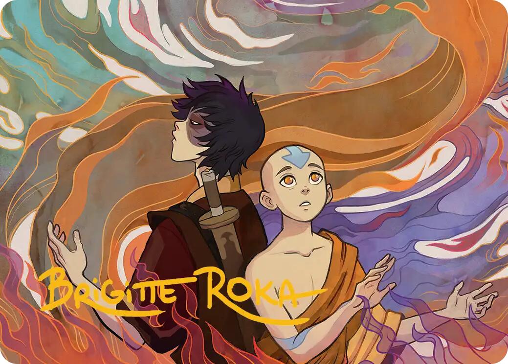Fated Firepower Art Card (Gold-Stamped Signature) [Avatar: The Last Airbender Art Series] | Odin's Place
