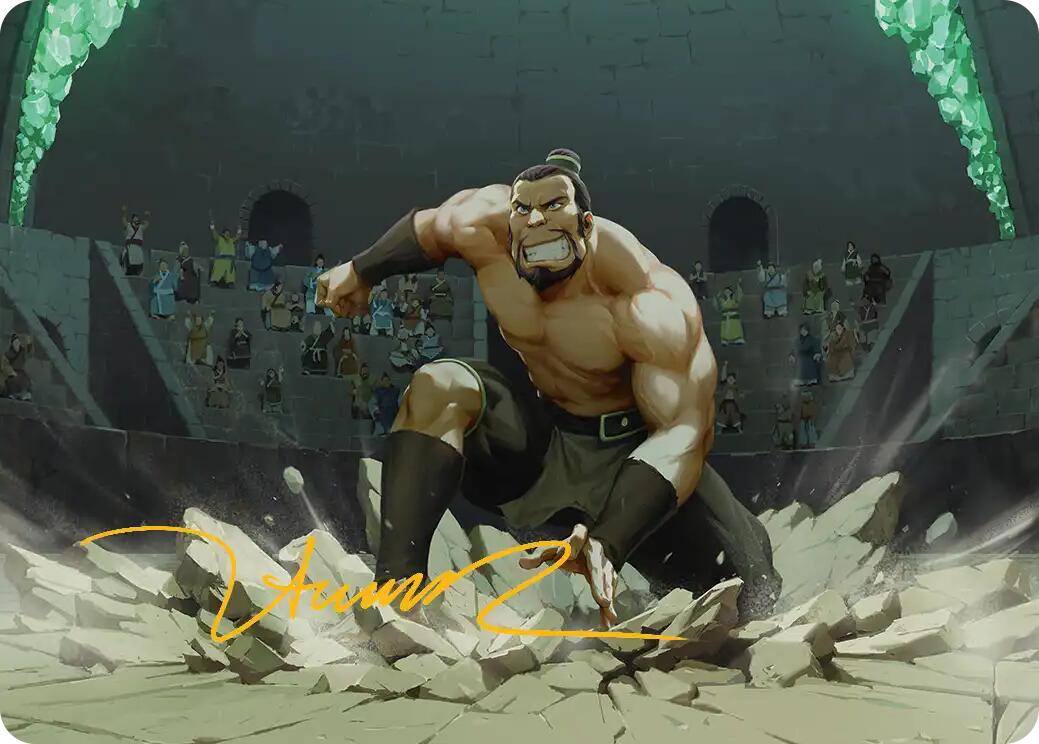 The Boulder, Ready to Rumble Art Card (Gold-Stamped Signature) [Avatar: The Last Airbender Art Series] | Odin's Place